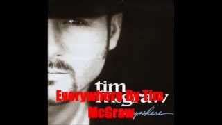 Everywhere By Tim McGraw Lyrics in description [upl. by Milicent875]