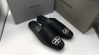 Balenciaga Cosy BB Mule Black Unboxing Review [upl. by Gasser]