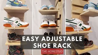 Build a DIY shoe rack COMPLETELY ADJUSTABLE [upl. by Handel]