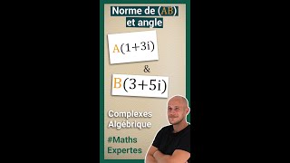 AFFIXE et ANGLE dun VECTEUR dans le PLAN COMPLEXE  exercice corrigé  Maths Expertes Terminale [upl. by Nnylyaj2]