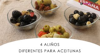 4 ALIÑOS diferentes para ACEITUNAS 🍽️​ ¿Os atrevéis a probarlos 😋​ Cocina Abierta [upl. by Elorac]