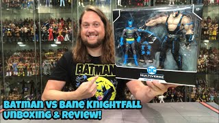 Batman vs Bane Knightfall McFarlane Toys Unboxing amp Review [upl. by Annailuj]