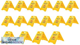 VEVOR 16 Pack Wet Floor Sign 25quot Caution Signs Wet Floor FoldOut Review [upl. by Fleck]