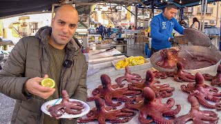 EXTREME Street food in Sicily Italy  PALERMO FOOD HEAVEN  Street food market in Sicily Italy [upl. by Anima567]