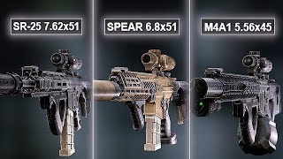 SPEAR 68 vs SR25 vs M4A1 Meta Build Comparison [upl. by Karoline]