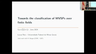 Towards the classification of MVSPs over finite fields [upl. by Edme]