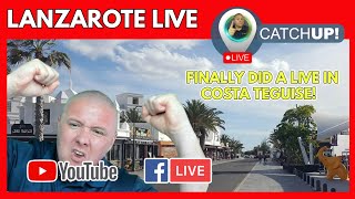 Costa Teguise Lanzarote my 1st Live walk catchup  Sunday 9th April 2023 [upl. by Eedeed]