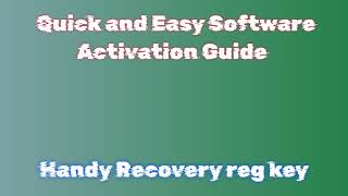 Downloading Handy Recovery A Simple Tutorial [upl. by Eiggep]