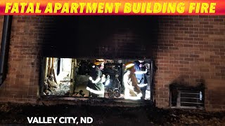 1 Dies In Valley City ND Apartment Building Fire 7 Rescued [upl. by Assenahs]