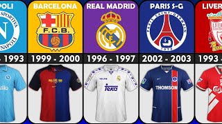 THE BEST CLASSIC JERSEYS from Famous European Clubs [upl. by Sissel157]