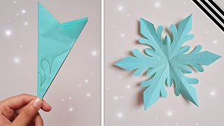 How to Make 6Pointed Snowflakes with Paper and Scissors Christmas Decorations 2022paper snowflake [upl. by Suiram]