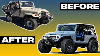 Building an FJ40 in 17minutes Sandblasted Stretched Swapped and Supercharged [upl. by Kcirret177]