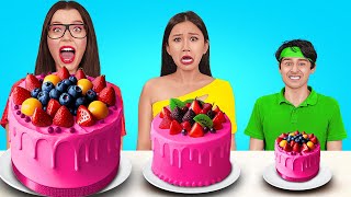 NEW 123 GO Big Vs Medium Vs Tiny Food Challenge  Testing Incredible Groceries [upl. by Hsak]