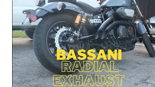 2022 Yamaha Bolt R Spec W Bassani Radial Exhaust Sweeper  Stock exhaust swap [upl. by Flavio486]