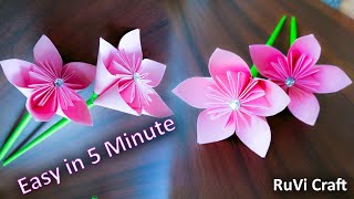 How to make Beautiful A4 paper flowers DIY craft home decor [upl. by Oiliruam]