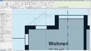 Revit Grundkurs 22 Modellieren der EGAußenwände [upl. by Grantland]