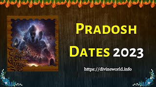 Pradosh Dates 2023 [upl. by Valina]