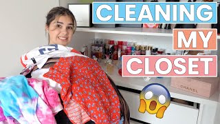 Cleaning Out My Closet Routine 2022  Graces Room [upl. by Elletnahs481]