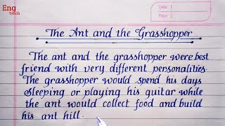 The Ant and the Grasshopper story  Story Writing  English story  story  writing  Eng Teach [upl. by Adnaval]