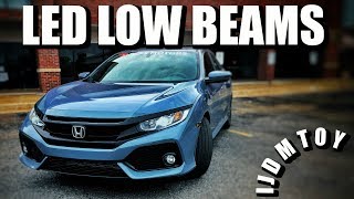 Honda Civic LED Headlights Full Install [upl. by Sorenson]