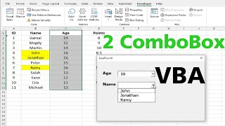 How to populate a combobox based on another combobox selection in Excel VBA [upl. by Ainel]