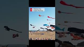 CrossStrait kite festival held in Xiamen Kinmen [upl. by Narad]