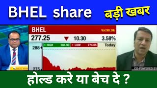 BHEL share latest news today BHEL share news today Target price share analysis [upl. by Caswell783]