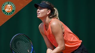 Maria Sharapova  Practice Round 2 Inside RG I RolandGarros 2018 [upl. by Thurber448]