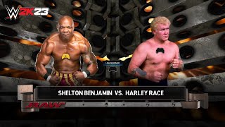 Shelton Benjamin vs Harley Race [upl. by Aikenahs]