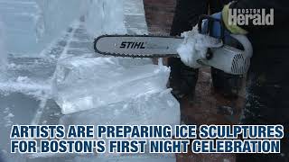 Bostons New Years Eve celebration returns with ice sculpture garden [upl. by Akinert]