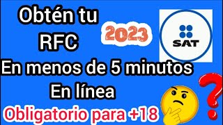 Como sacar mi RFC 2023 Tramítalo en Linea [upl. by Dlarej481]