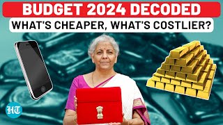 Budget 2024 Whats Cheaper Whats Costlier  Gold Silver Mobile Phones Cancer Medicines amp More [upl. by Bullough996]