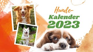 Canva Monatskalender Hunde 2023  Wandkalender A4 zum Ausdrucken oder digital verwenden [upl. by Corina]