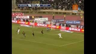 Beckham Goal on Bologna 25012009 [upl. by Gibun681]