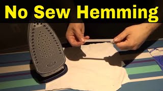 How To Use Iron On Tape For No Sew HemmingTutorial [upl. by Oel152]