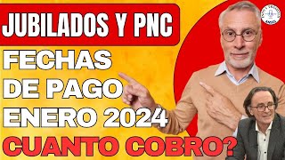 Cuando y Cuanto COBRO ANSES ENERO 2024 👉🏼Jubilados Pensionados AUH PNC SUAF  Fechas de Pago [upl. by Lekkim]