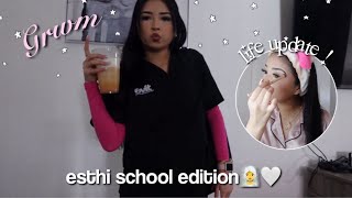 grwm for esthetician school as a junior in highschool♡︎ [upl. by Annoeik]