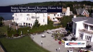 From Above Nicolosi Dr  Staten Islands Highest Priced Home Sale in History  RealEstateSINYcom [upl. by Eberto]