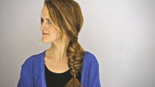 Fancy Fishtail Braid Hair Tutorial [upl. by Arikihs]