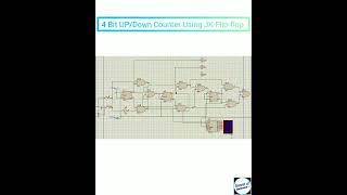 How to make 4 Bit UP Down Counter Using JK Flipflop [upl. by Rinee]