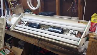 Litecontrol 4 Foot 4 Lamp 1940s Fluorescent Light Fixture PreRestore [upl. by Divadleahcim]