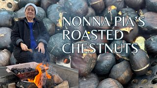 Nonna Pia Roasts Chestnuts on an Open Fire for the Holidays [upl. by Omocaig]