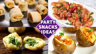 Party Snacks Ideas  4 BEST Starter Recipes For Parties  Starters  Appetizers  Snacks Recipes [upl. by Skip]