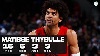 MATISSE THYBULLE SEASON HIGH DROPS 16PTS vs THUNDER FULL HIGHLIGHTS [upl. by Mosenthal]