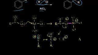 FriedelCrafts acylation  Aromatic Compounds  Organic chemistry  Khan Academy [upl. by Maury567]