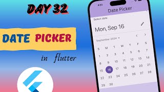 Flutter Date Picker  Date Picker Widget [upl. by Anelrats506]