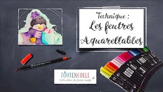 Tuto feutres aquarellables [upl. by Wycoff]