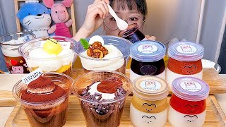 우유푸딩 컵케이크🧁 디저트 먹방 Dessert Mukbang [upl. by Yadsnil]