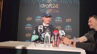 Julius Miettinen Seattle Kraken full postdraft media availability [upl. by Assilak]