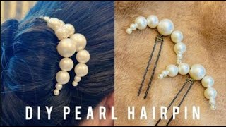 How to Craft DIY Pearl HairpinsStunningSimple and Elegant Design Design forPearl Hairpin Tutorial [upl. by Aielam]